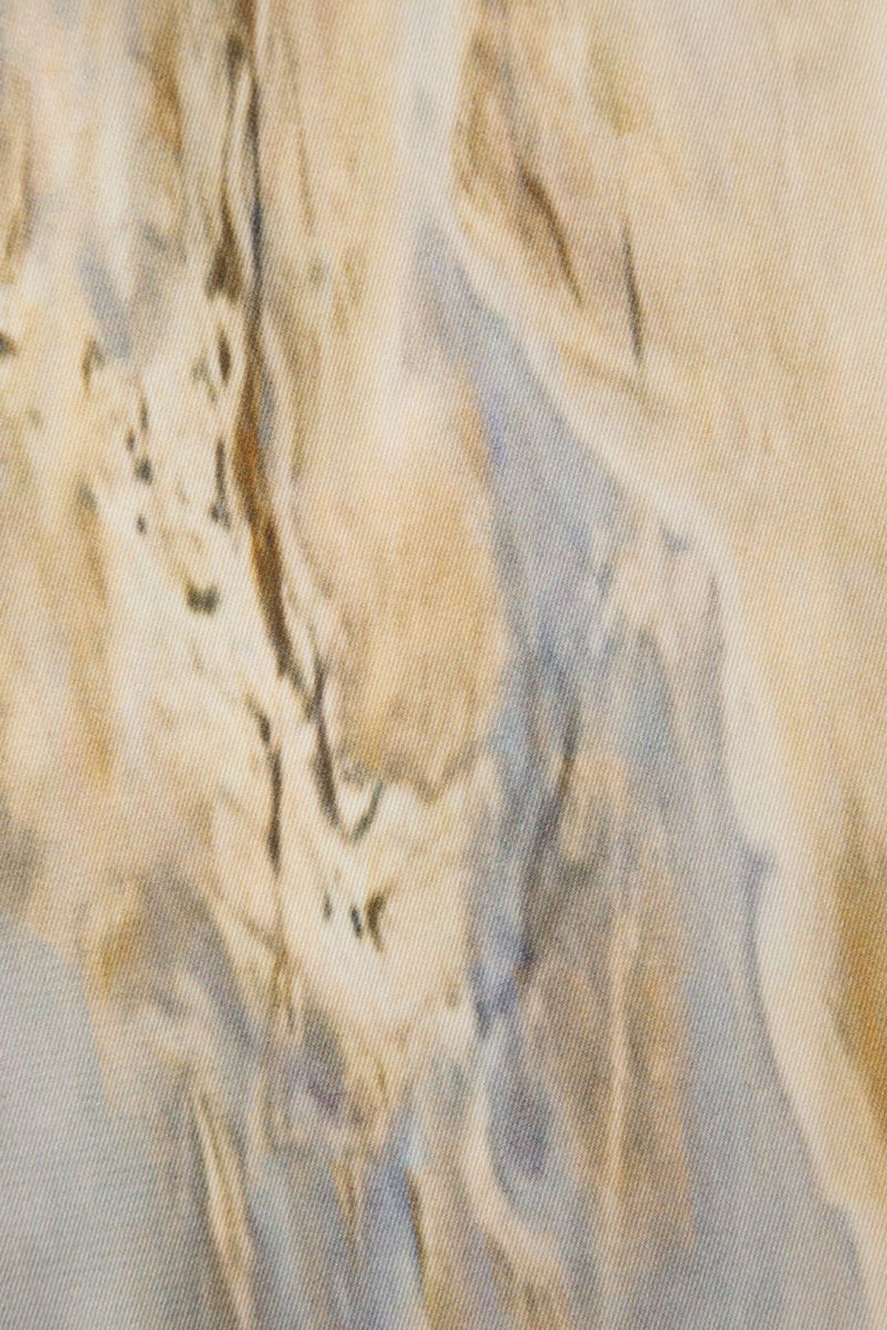 Marble Print High Waisted Full - length Straight Leg Pants - MISMIMCWBP2304260116-BEIGE-XXS