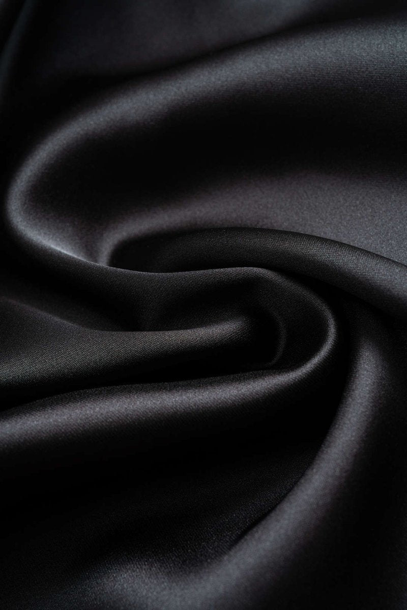 Metallic Decor Ruched Short Sleeve Midi Dress - MISMIMCWDB2508210114-BLACK-XS