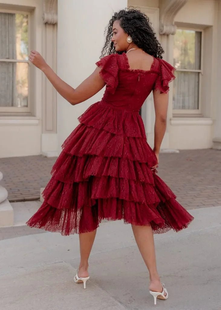 Mia Dress Burgundy - MISMIJK23050-W-BUR-XXS