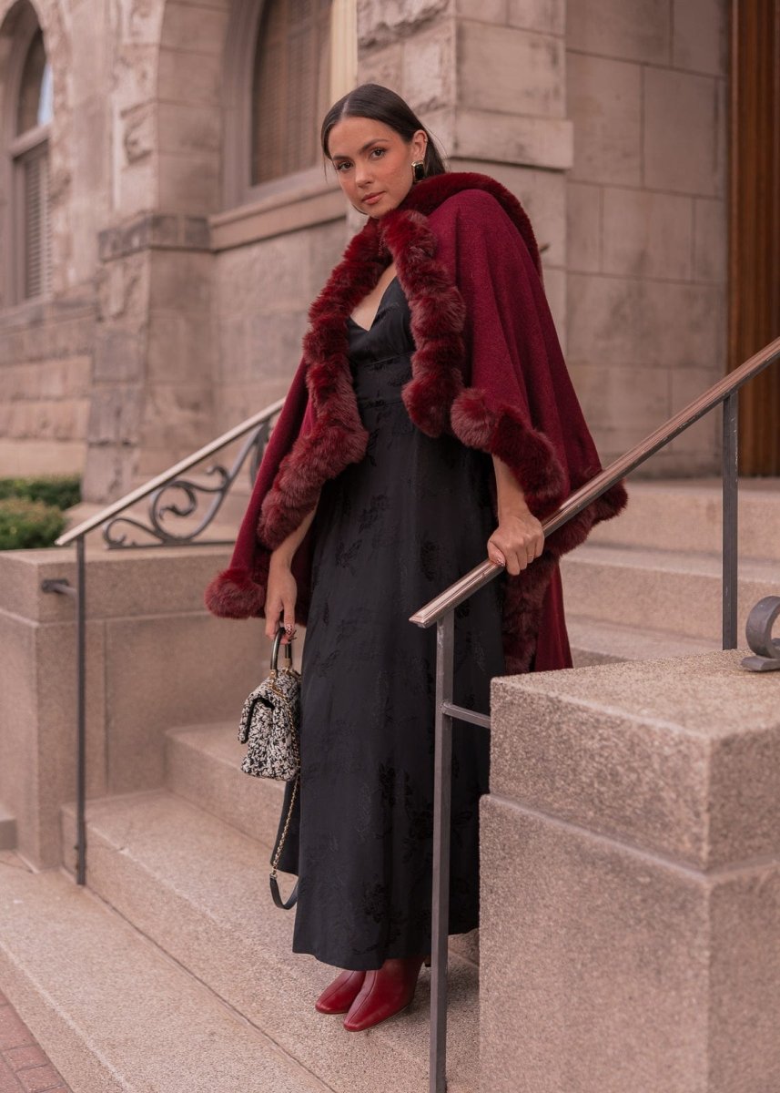 Mila Satin Midi Dress - Black - MISMIJK2487-W-BLK-XXS