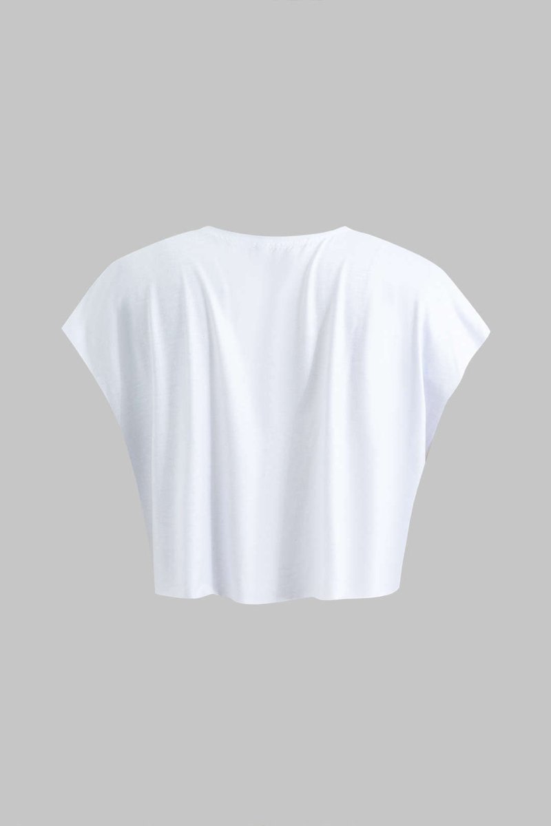 Motorbike Graphic Print Sleeveless T-Shirt - MISMIMCWTS2301050019-WHITE-XS