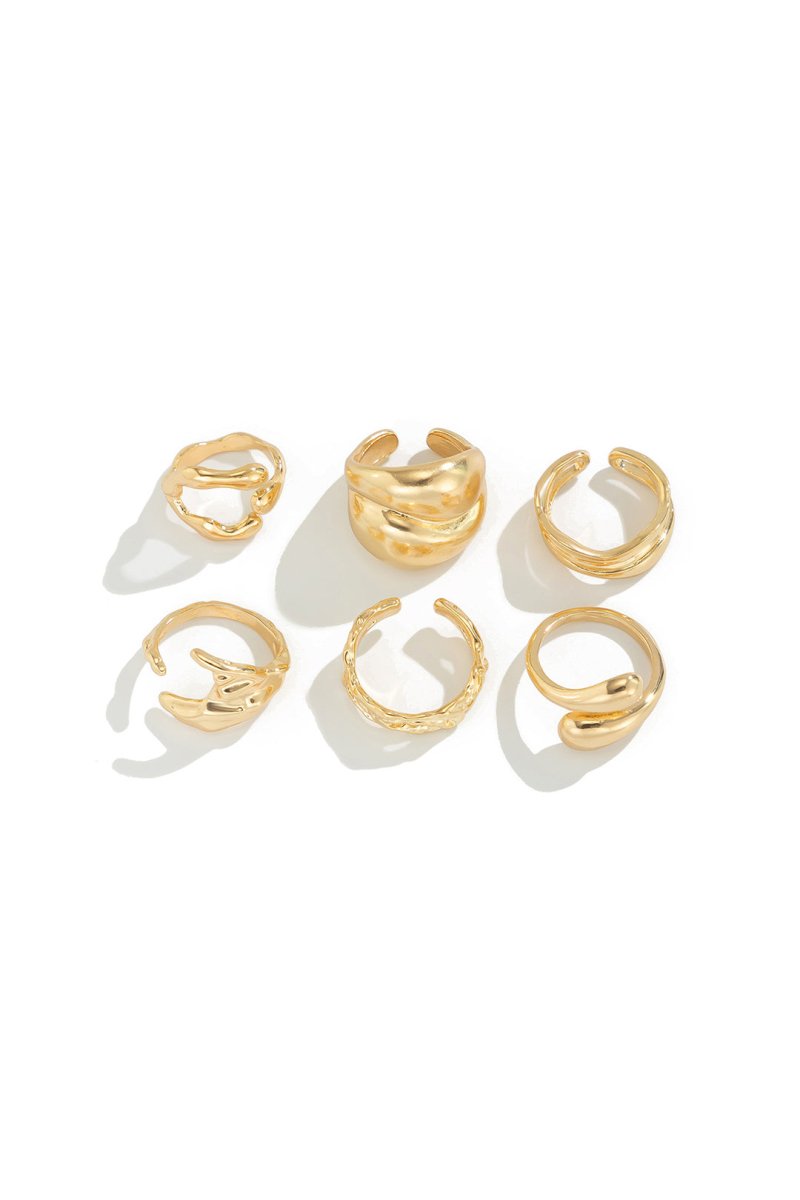 Multi - Layer Irregular Ring - MISMIMCAJR2501100103-GOLD-F