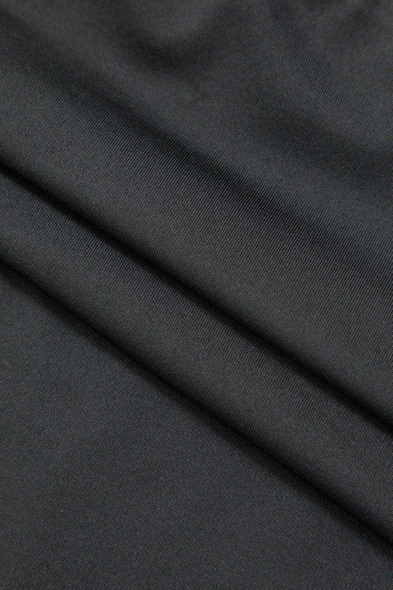 Neck Faux Leather Paneled Long Sleeve Bodysuit - MISMIMCWTL2308010083-BLACK-XS