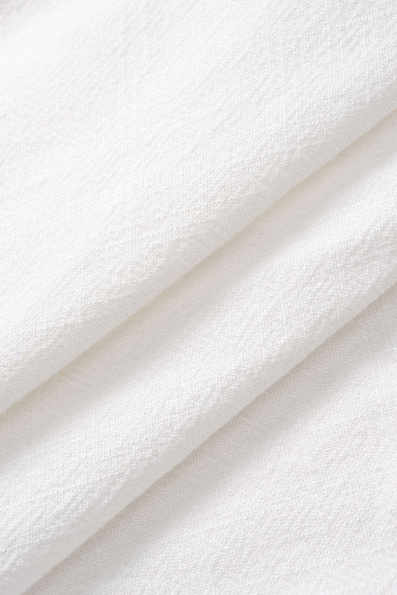 Patchwork Linen Tie Front Fake Pocket Shirt - MISMIMCWTT2504150053-WHITE-XS