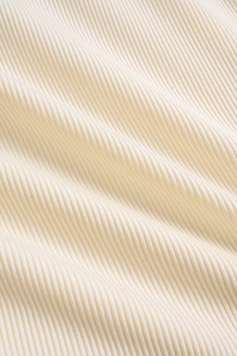 Patchwork Metallic Button Tank Top And Pocket Skirt Set - MISMIMCWSB2504290089-BEIGE-XS