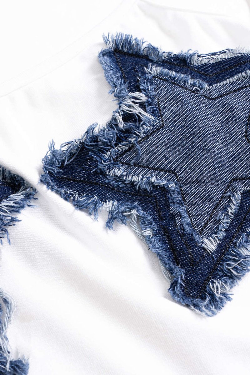 Patchwork Sleeveless Bodysuit - MISMIMCWTO2504180021-WHITE-XS