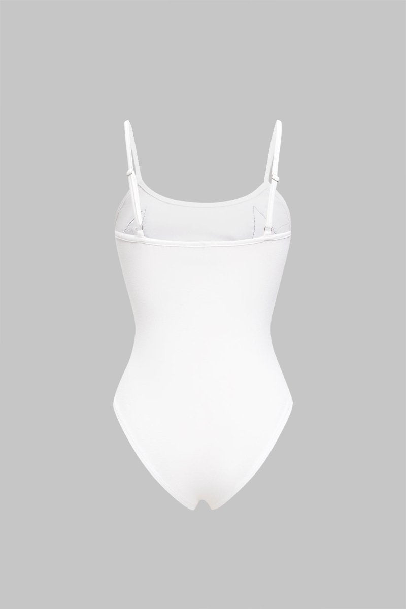 Patchwork Sleeveless Bodysuit - MISMIMCWTO2504180021-WHITE-XS