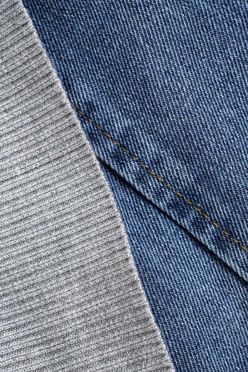 Patchwork Zipper Denim Outerwear Jacket - MISMIMCWNE2409120118-BLACK-XS