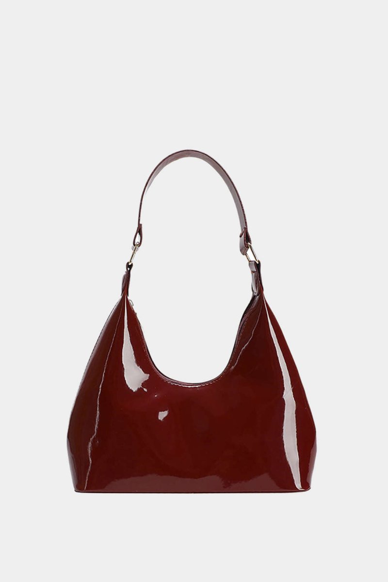 Patent Leather Shoulder Handheld Bag - MISMIMCABS2409140018-BURGUNDY-F
