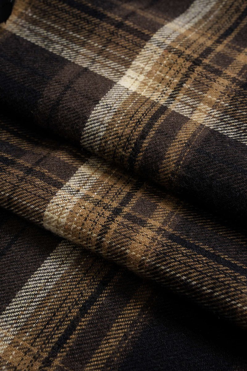 Plus Size Color Block Plaid Print Faux Leather Patchwork Tie - Up Asymmetrical Pocket Skirt - MISMIMCWBK2509200076-BLACK-0XL