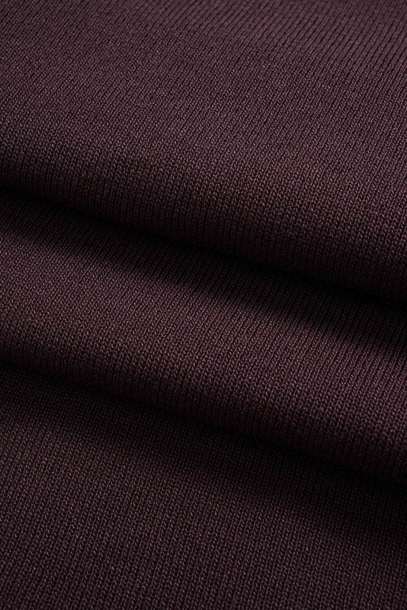 Plus Size Knit Metallic Button Cardigan - MISMIMCWKX2509230029-MAROON-0XL