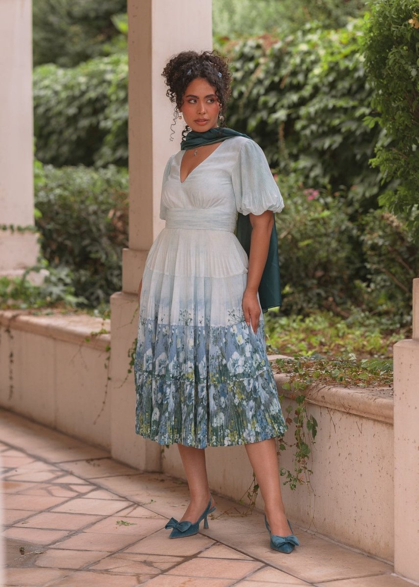 Renoir Dress - MISMIJK24200-W-BLU-XXS