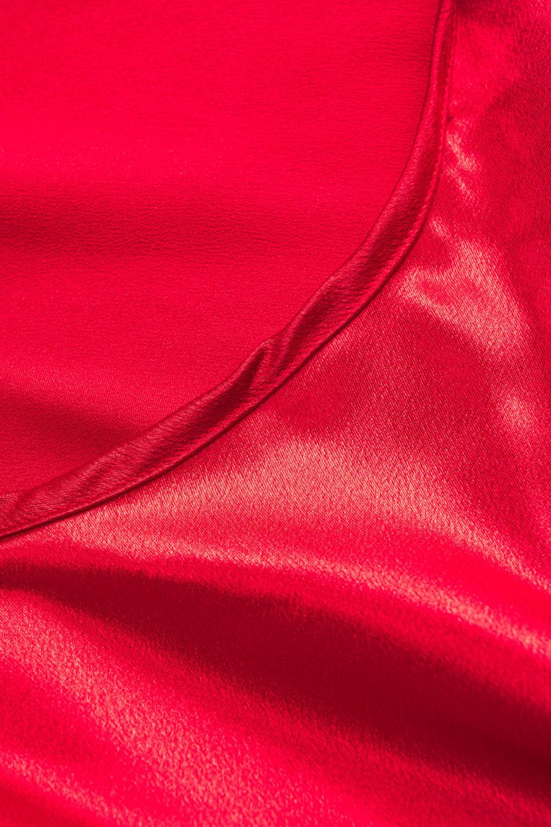 Satin Backless Slip Midi Dress - MISMIMCWDB2502060063-CHILI-S