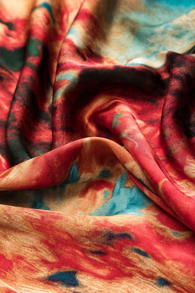 Satin Floral Print Tie Front Skirt - MISMIMCWBK2412090134-BURGUNDY-S