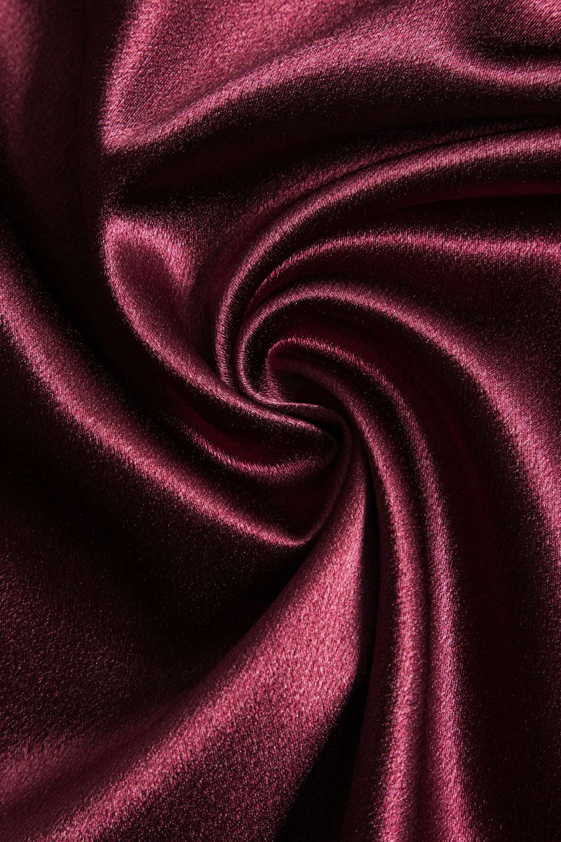 Satin Patchwork Faux Leather Asymmetrical Skirt - MISMIMCWBK2411050031-BURGUNDY-XS