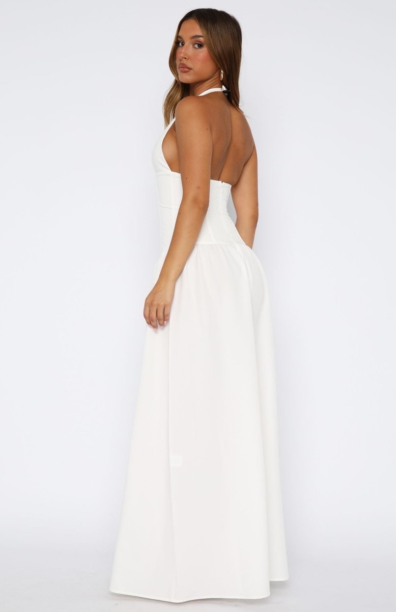 Say You Love Maxi Dress White - MISMIWFLOD337-1-XXS