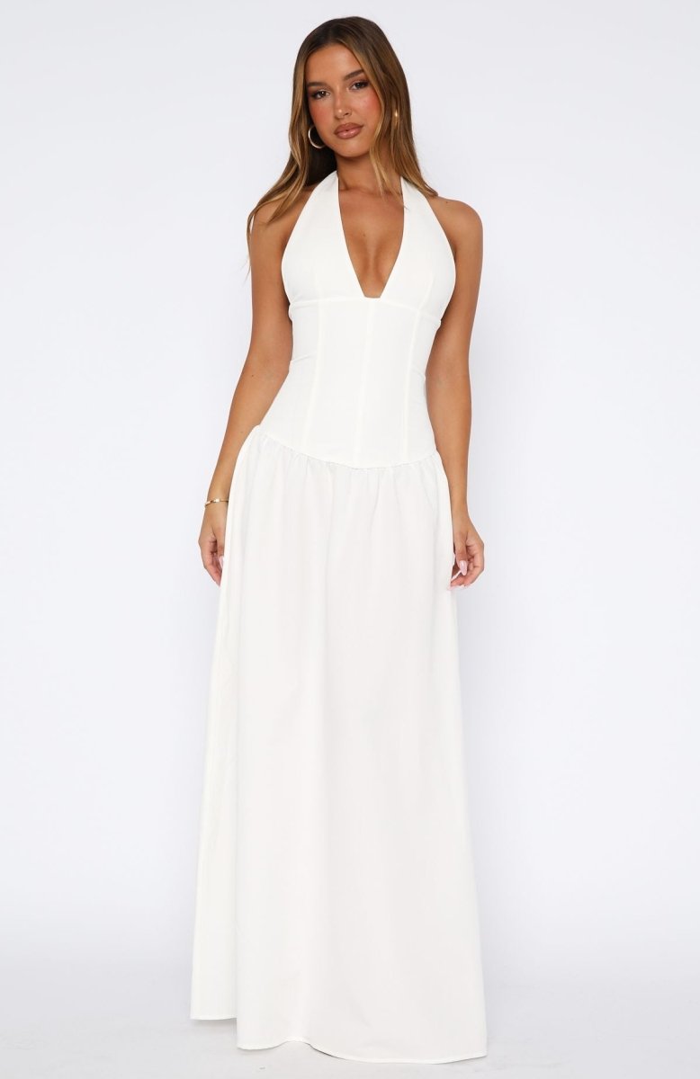 Say You Love Maxi Dress White - MISMIWFLOD337-1-XXS