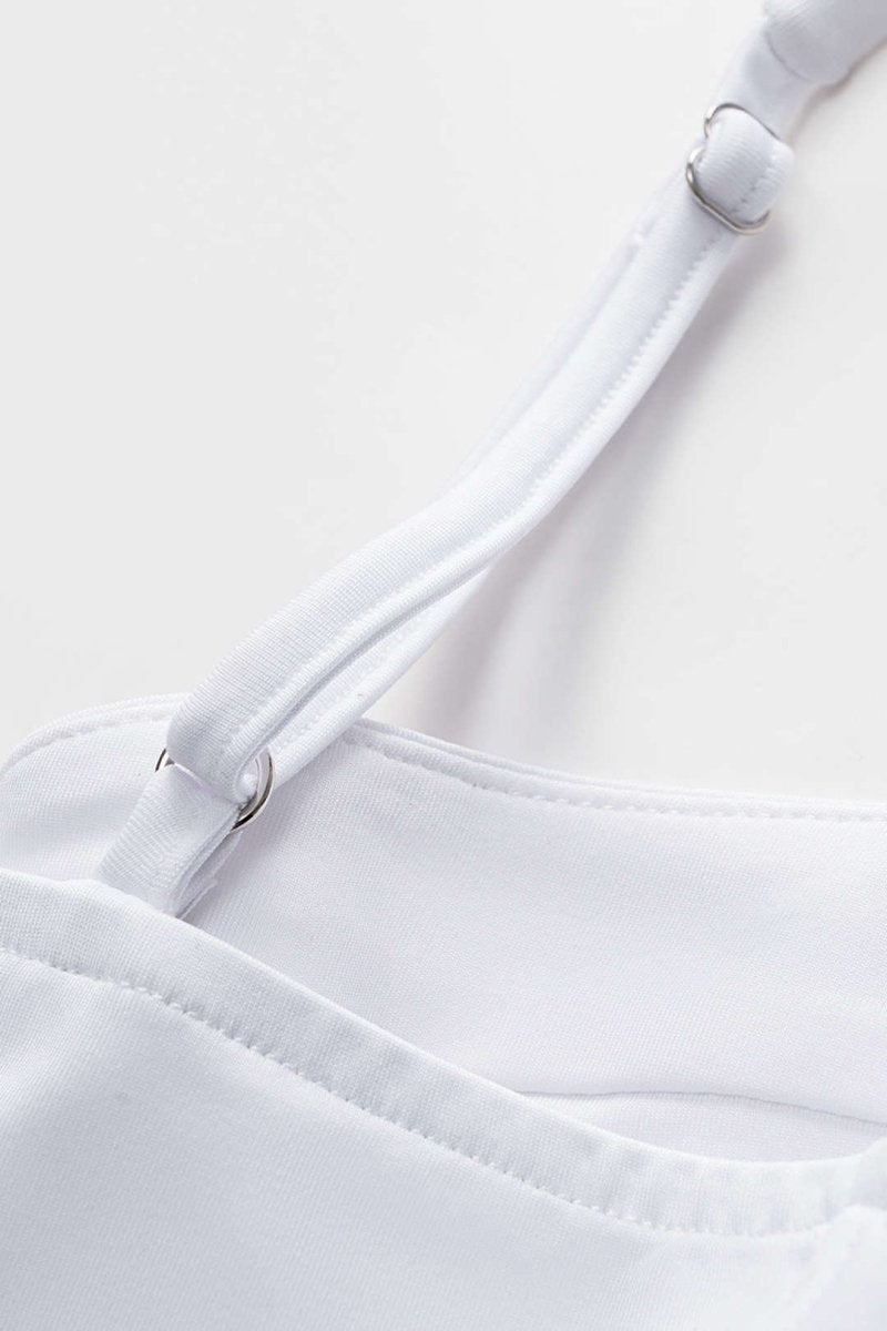 Solid Bustier Sleeveless Bodysuit - MISMIMCWTO2502060039-WHITE-XS