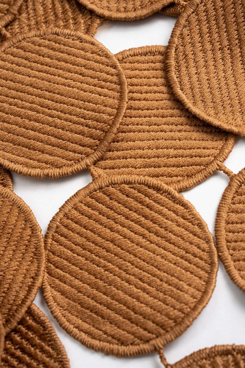 Solid Fringe Cut Out Skirt - MISMIMCWBK2509110073-CINNAMON-S