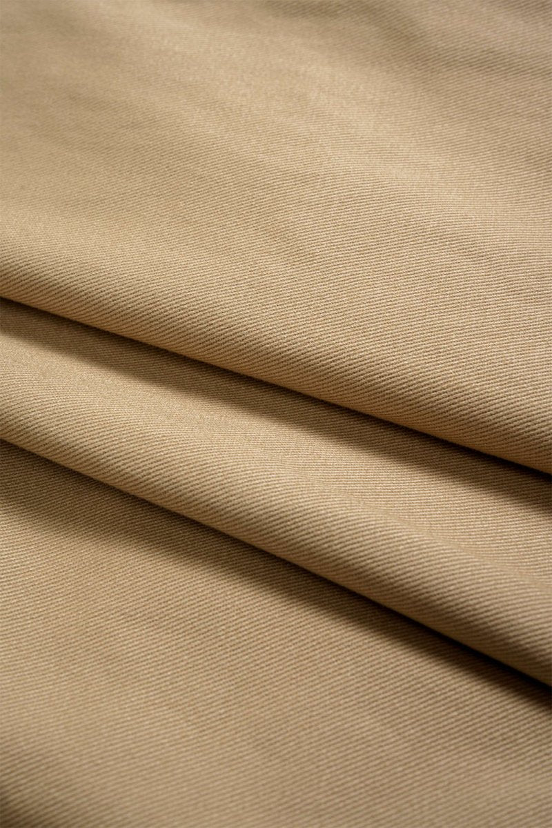 Solid Ruffle Hem Pleated Skirt - MISMIMCWBK2508010040-KHAKI-XS