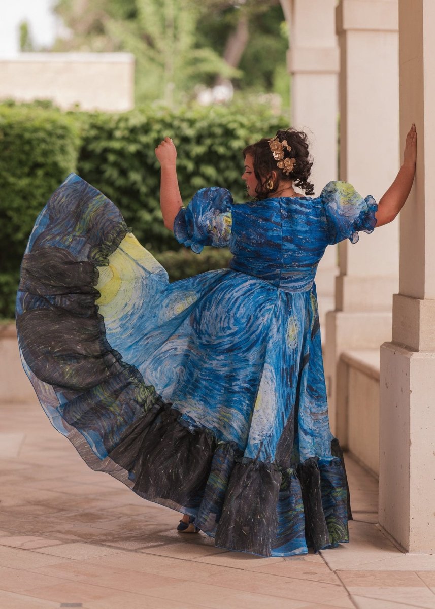 Starry Night Dress - MISMIJK2466-W-BLU-XXS