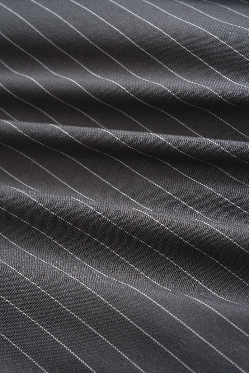 Stripes Print Button Long Sleeve Bodysuit - MISMIMCWTO2509190004-DARK GRAY-XS