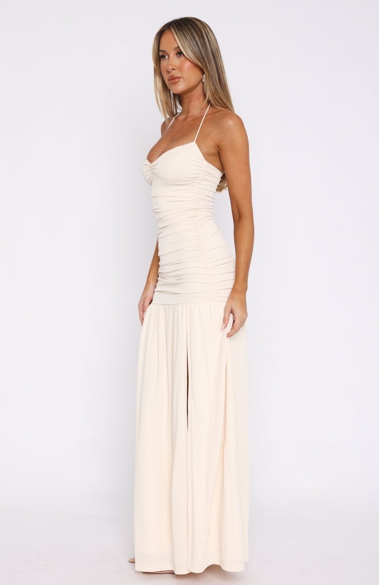 Sweet Skies Maxi Dress Cream - MISMIWFLOD201-1-XXS