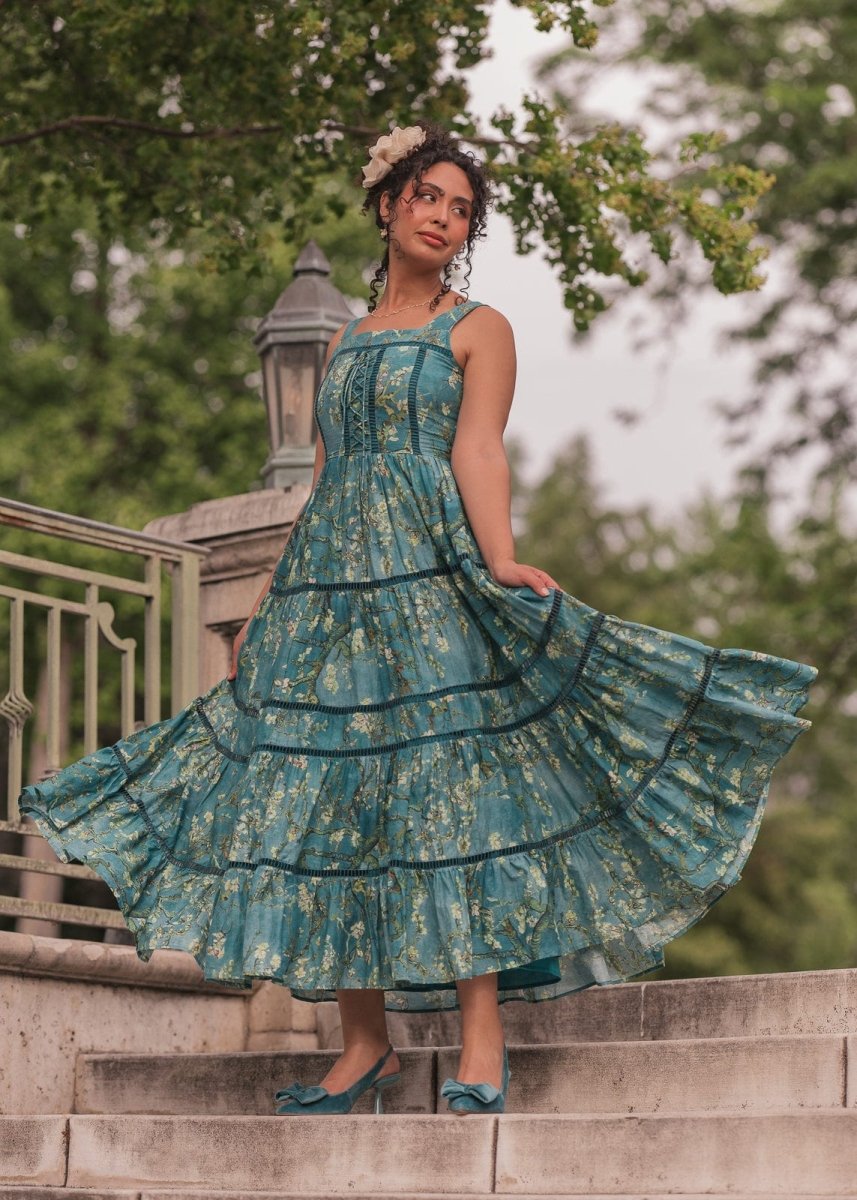 Van Gogh Dress - MISMIJK2428-W-BLU-XXS