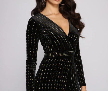 Alexa Velvet Wrap Dress