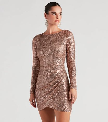 Ivy Embroidered Sequin Mini Dress