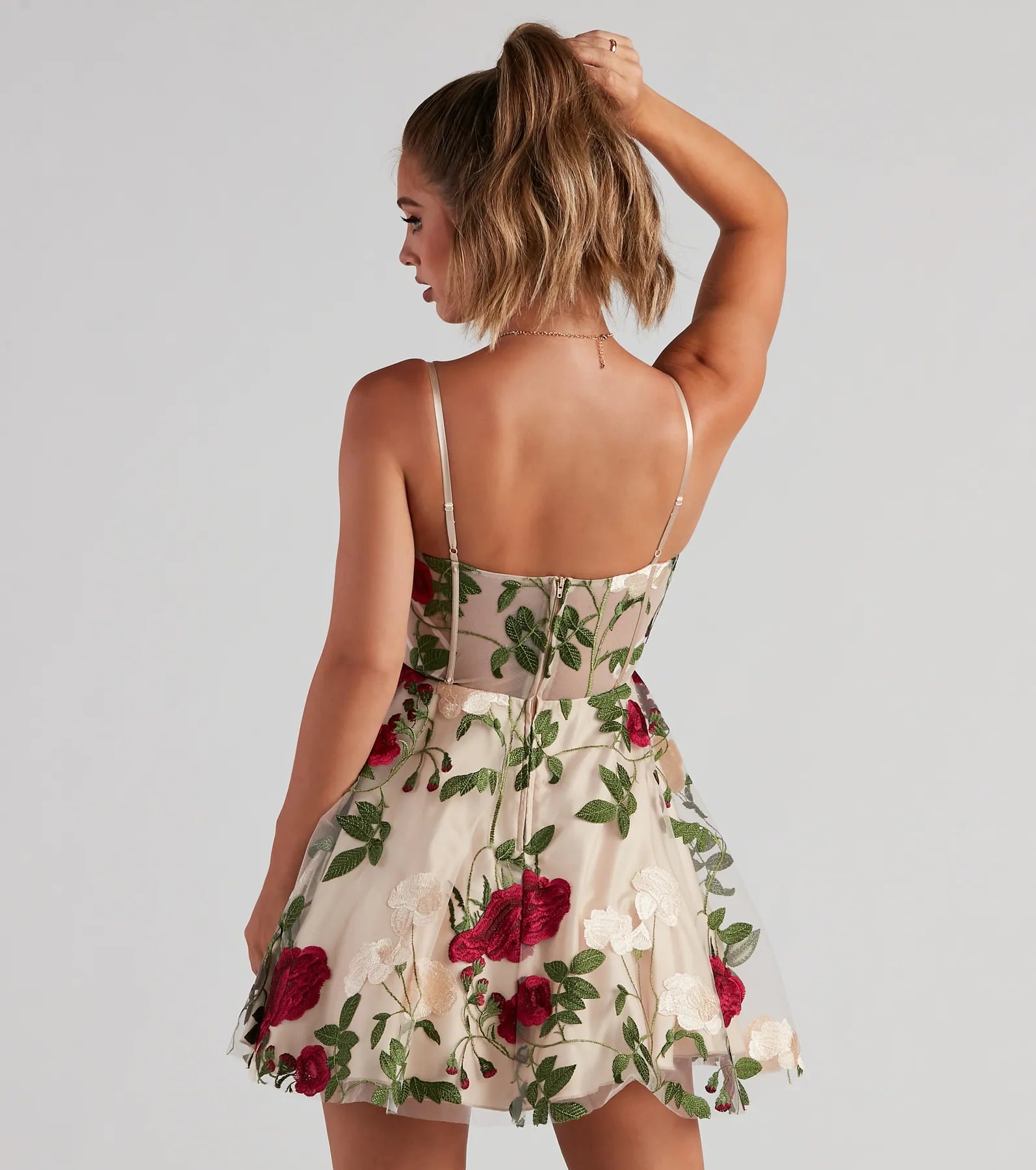 Darcie Floral Bustier Party Dress
