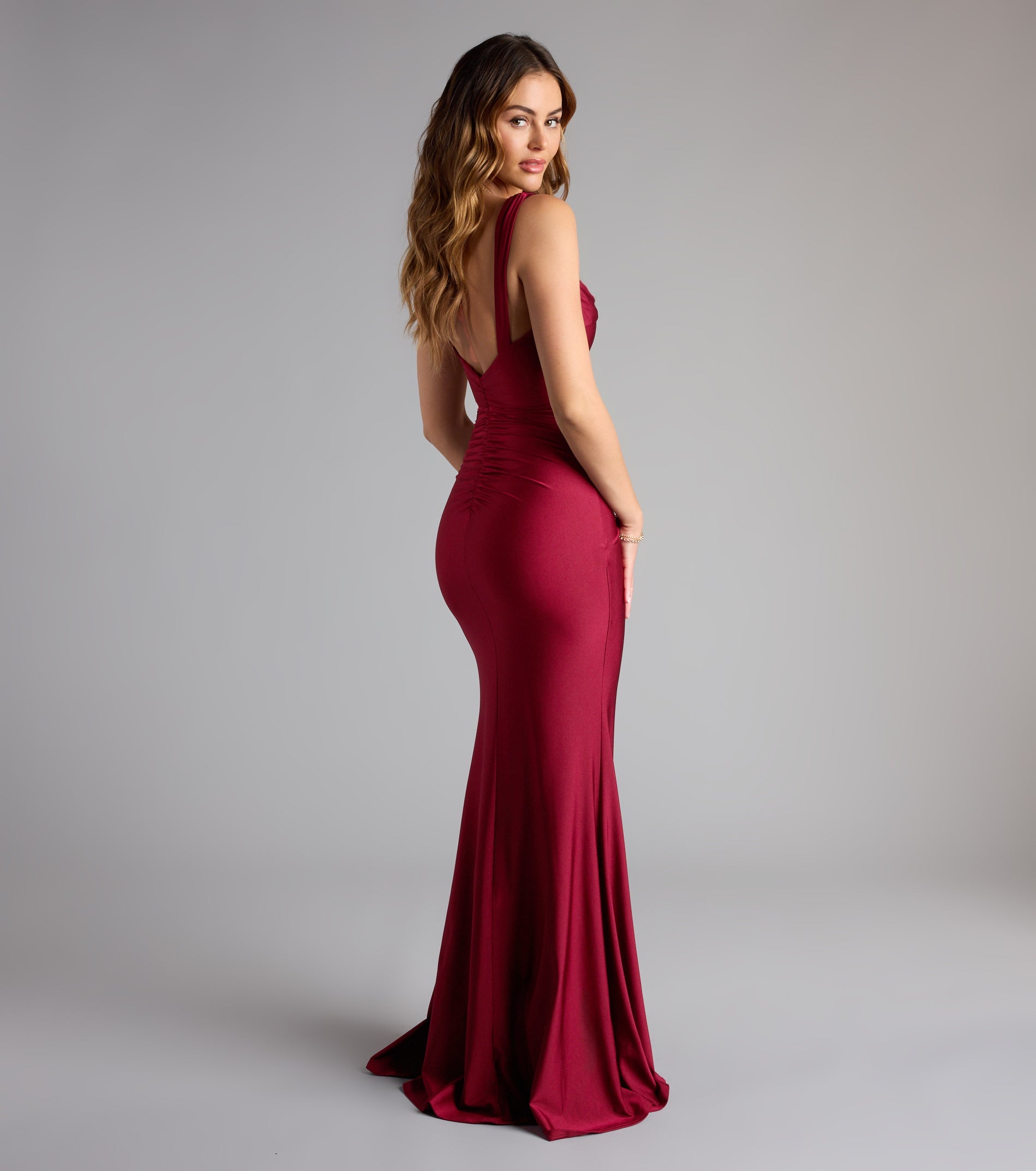 Kaitlin Low Back Slit Mermaid Formal Dress