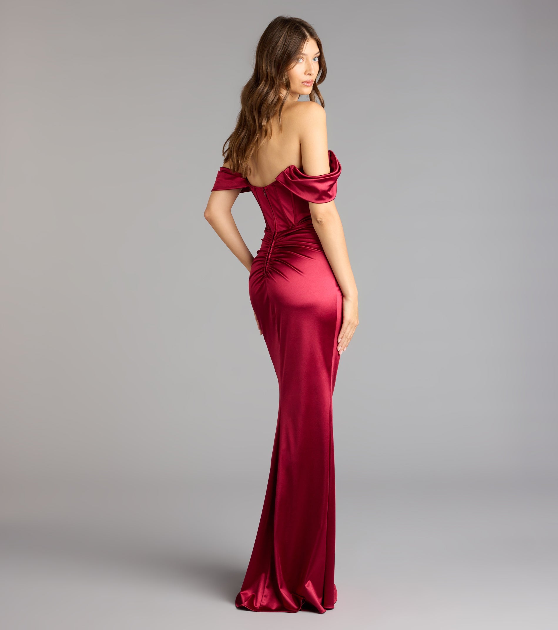 Lilia Off-The-Shoulder Corset Mermaid Dress