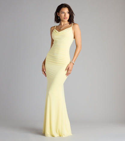 Sophia Mesh Open Back Mermaid Formal Dress