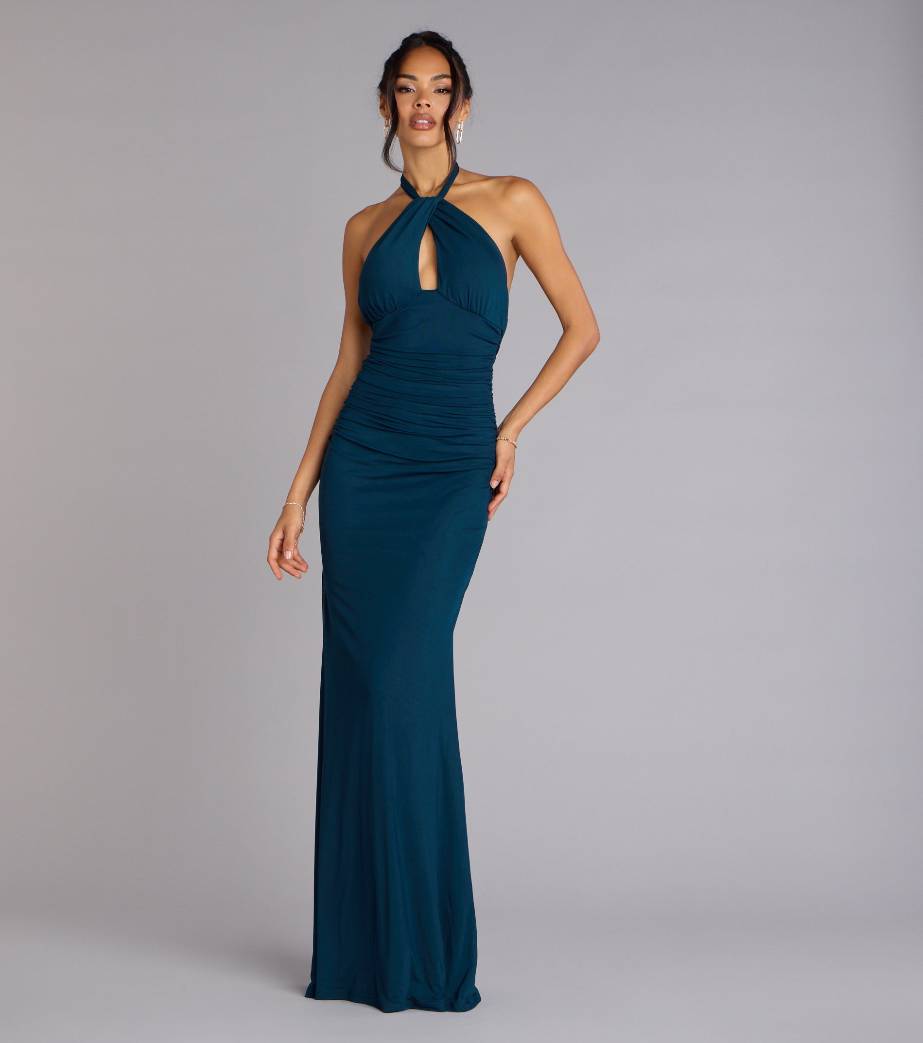 Elina Halter Cutout Mermaid Dress