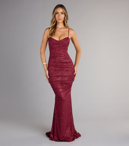 Sofia Glitter Mermaid Formal Dress