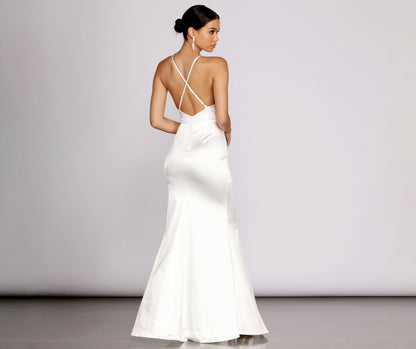 Raelynn Satin Cross Strap Dress