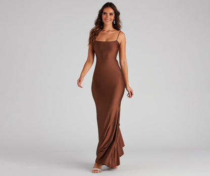 Meadow Formal Open Back Ruffled Dress