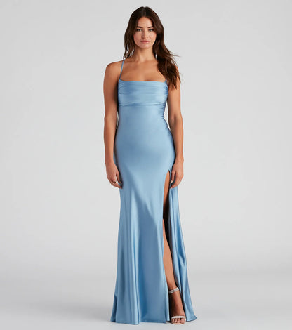 Quincy A-Line High Slit Formal Dress