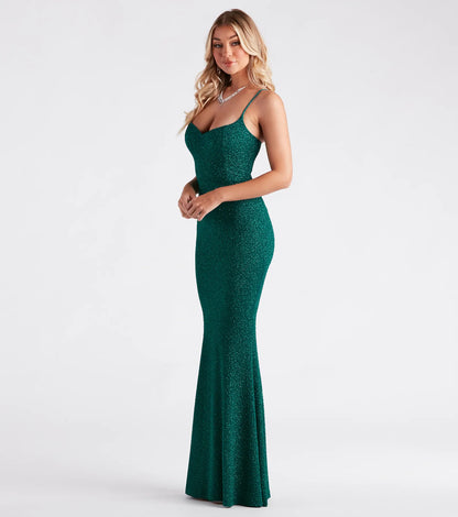 Ainsley Glittering Evening Gown