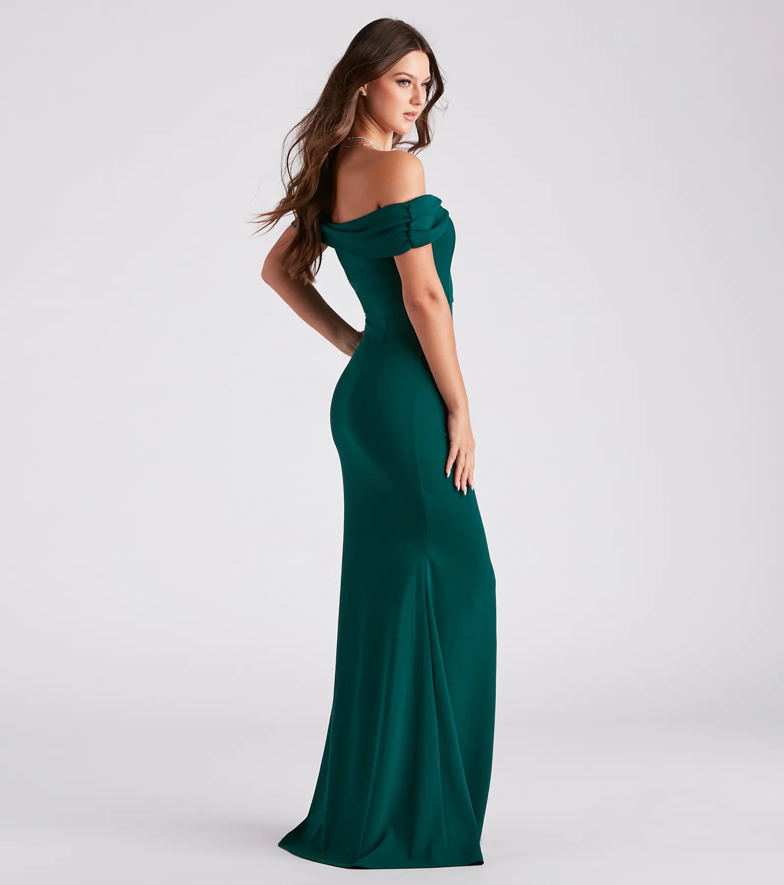 Samantha Formal Crepe Slit Dress