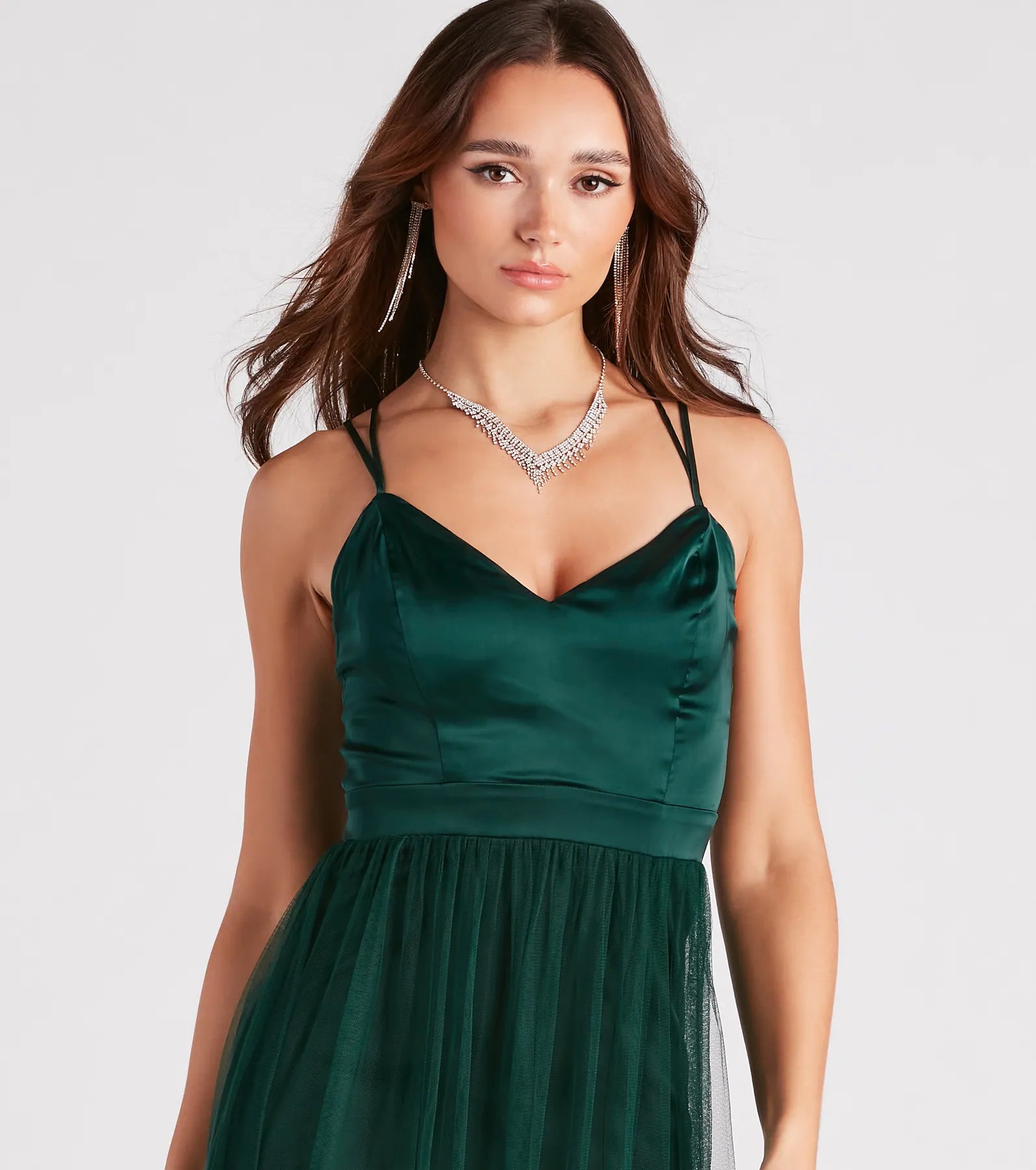 Haisley Formal Tulle And Satin Dress