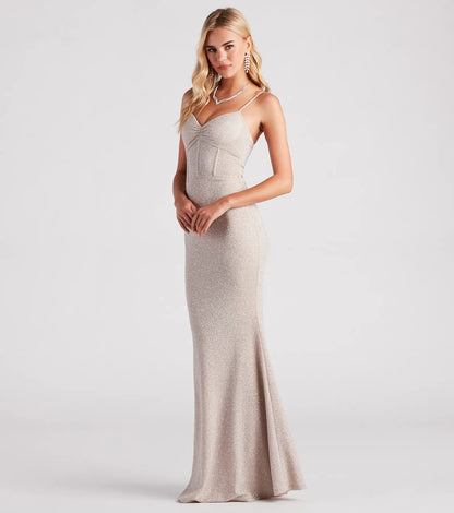 Kelsie Formal Glitter Mermaid Dress