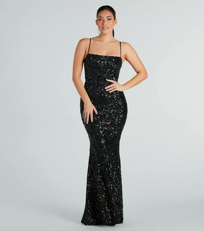 Noemi Formal Sequin A-Line Dress