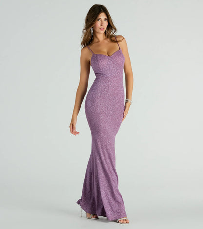 Ainsley Glittering Evening Gown