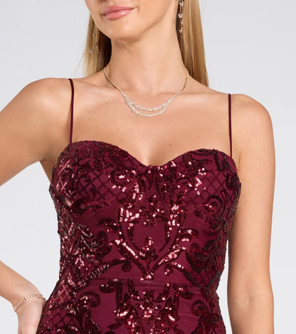 Jessie Sweetheart Mermaid Sequin Formal Dress