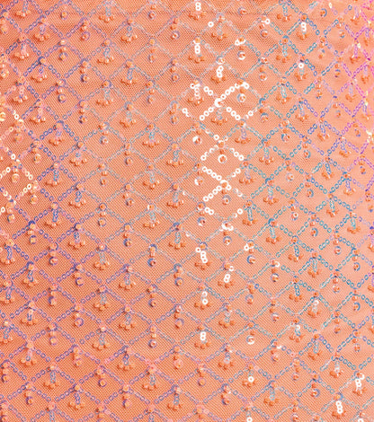 Adrianna Strapless Mermaid Sequin Bead Formal Dress