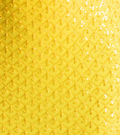 Amal Open Back Mermaid Bead Sequin Formal Dress