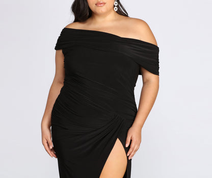 Plus Kaleigh Off Shoulder Dress