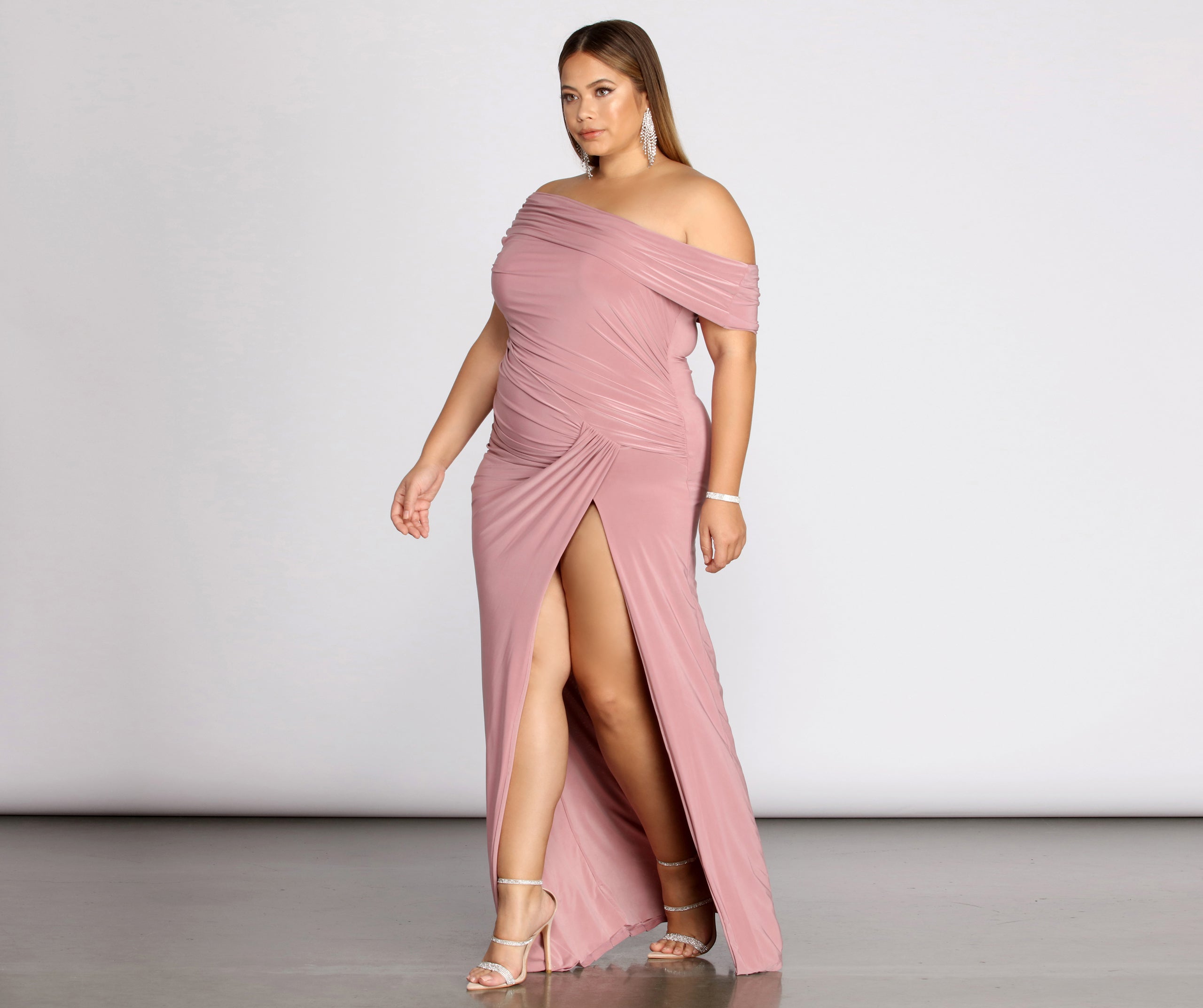 Plus Kaleigh Off Shoulder Dress
